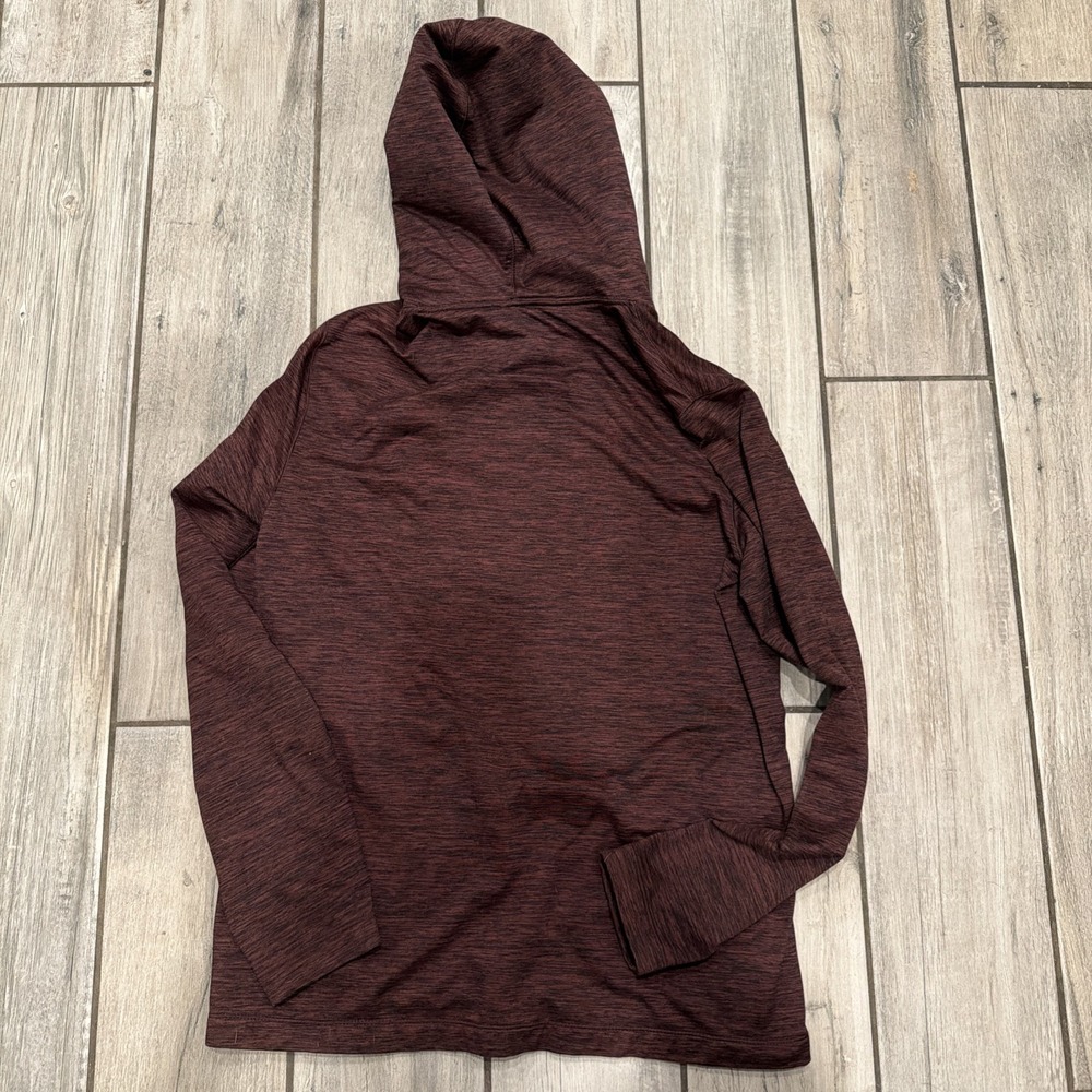 Abercrombie & Fitch Air Knit Hoodie Small Red Burgundy Moisture Wicking Stretch - Picture 5 of 5